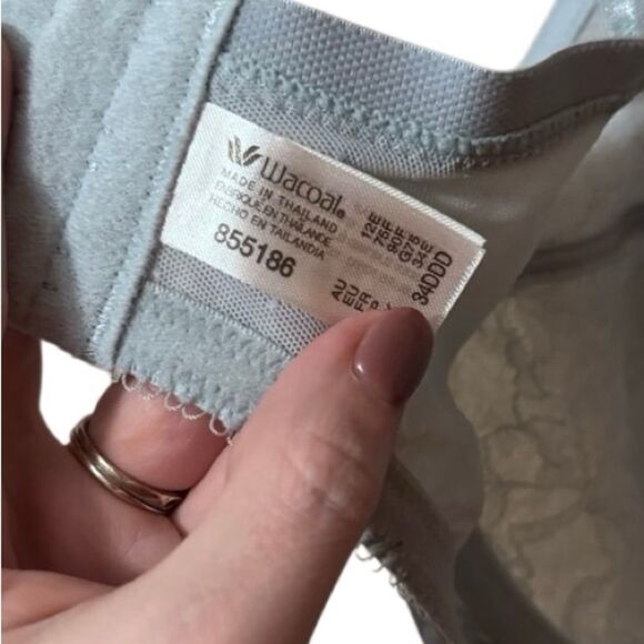 Wacoal- 2 BUNDLE Retro Chic Bra, Pastel Blue & Rose Dust, Size 34DDD, 855186 - Picture 5 of 9